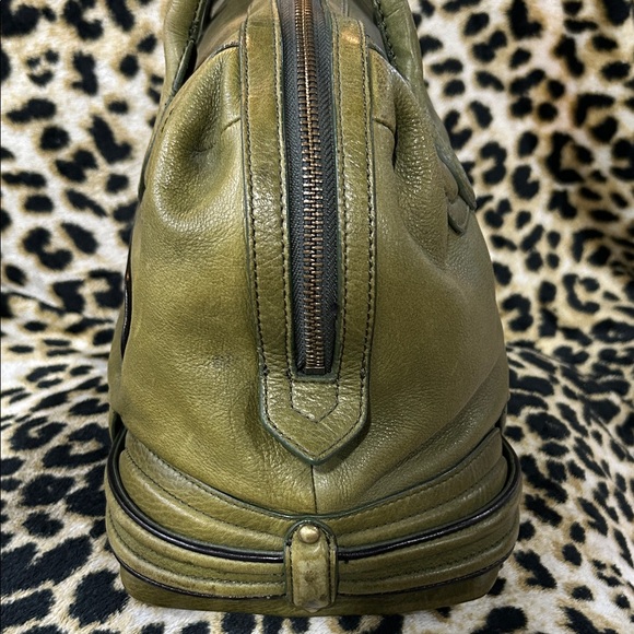 Cole Haan Olive Green Leather Satchel - Picture 5 of 15